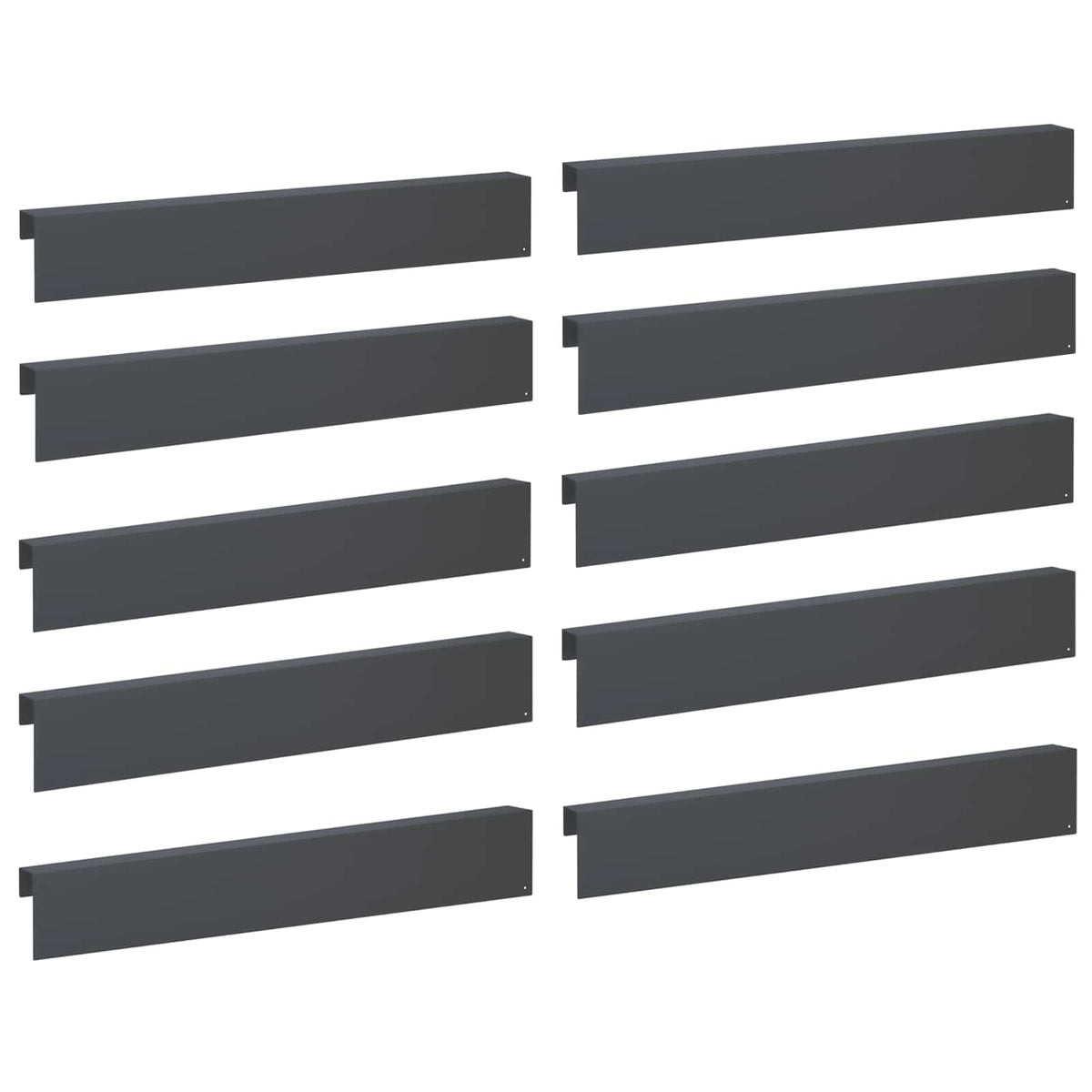 vidaXL Profil nakładkowy ogrodowy 10 szt. 100 x 6 x 15 cm Stal
