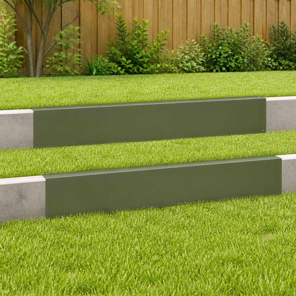 vidaXL Profil nakładkowy ogrodowy 2 szt. 100 x 6 x 15 cm Stal