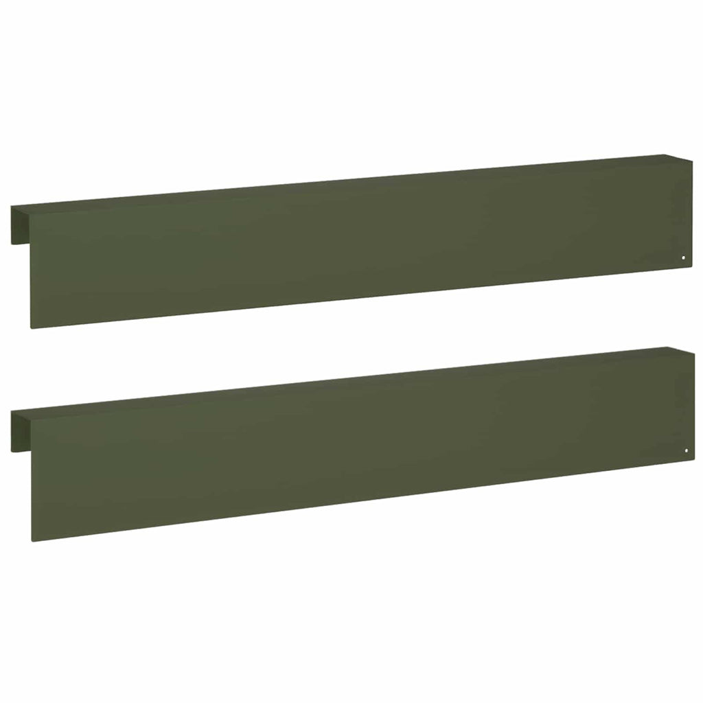 vidaXL Profil nakładkowy ogrodowy 2 szt. 100 x 6 x 15 cm Stal