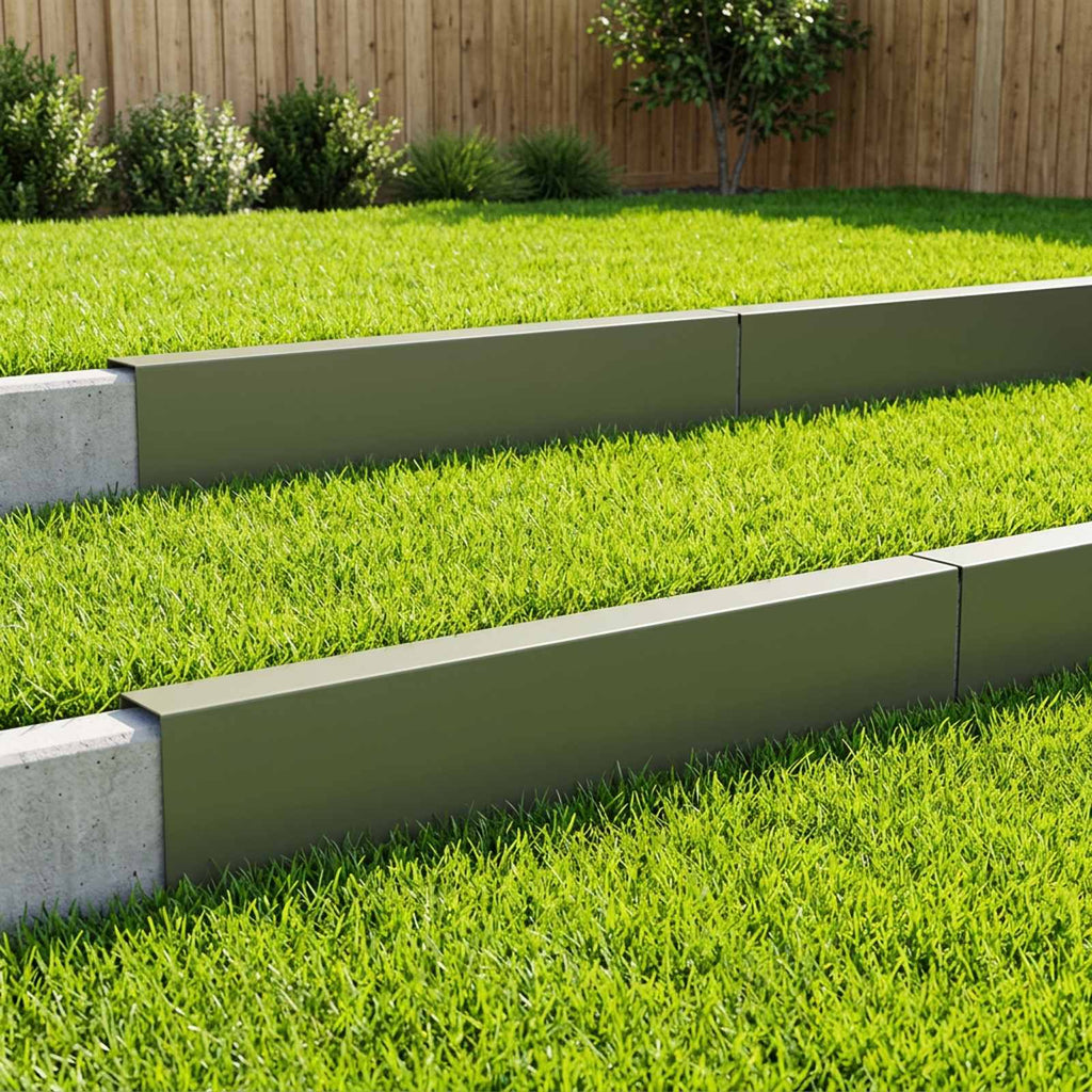 vidaXL Profil nakładkowy ogrodowy 10 szt. 100 x 6 x 15 cm Stal