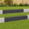 vidaXL Profil nakładkowy ogrodowy 2 szt. 100 x 15 x 15 cm Stal Czarny