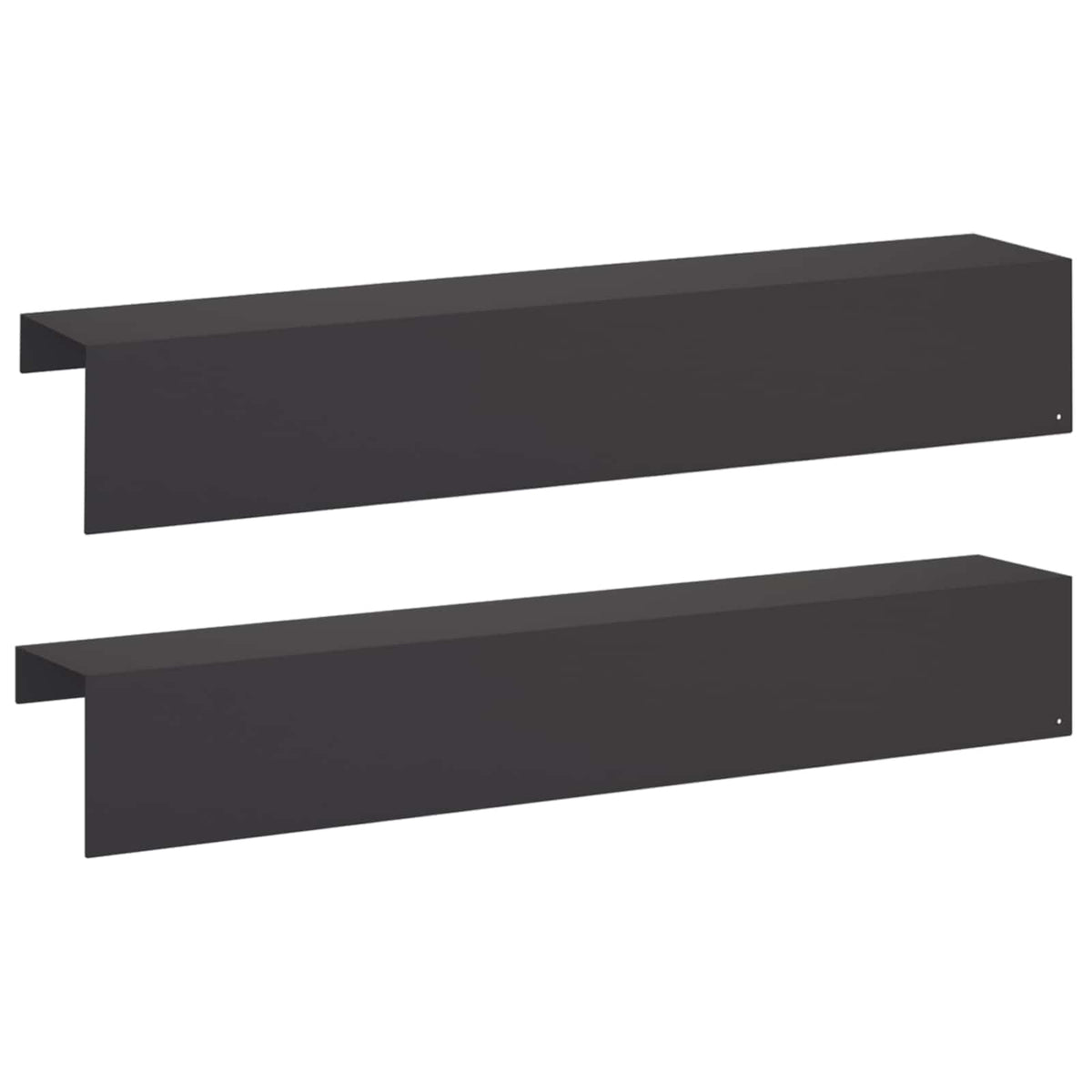 vidaXL Profil nakładkowy ogrodowy 2 szt. 100 x 15 x 15 cm Stal Czarny
