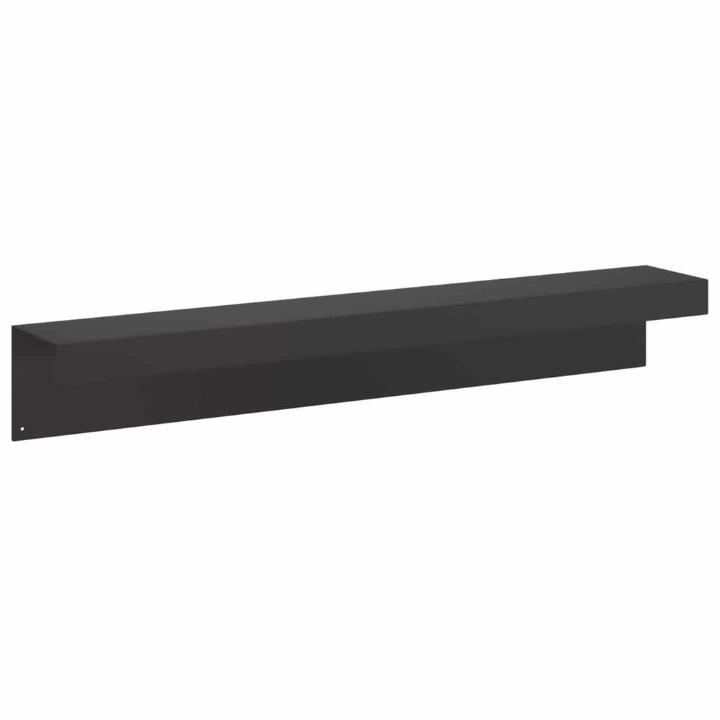 vidaXL Profil nakładkowy ogrodowy 2 szt. 100 x 15 x 15 cm Stal Czarny