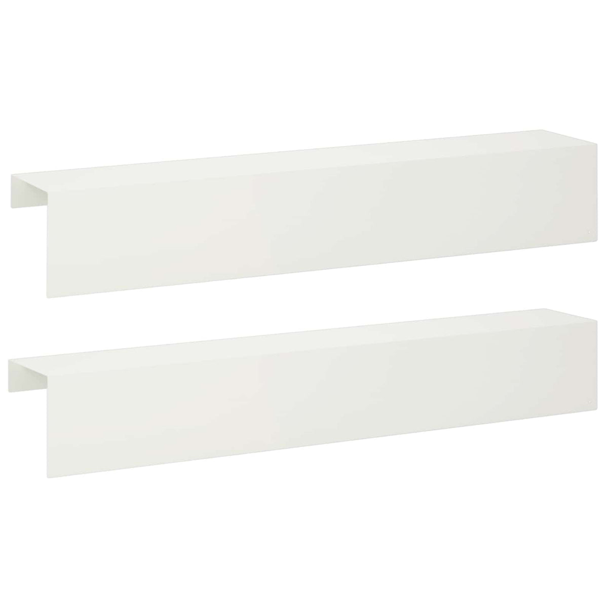vidaXL Profil nakładkowy ogrodowy 2 szt. 100 x 15 x 15 cm Stal Biały