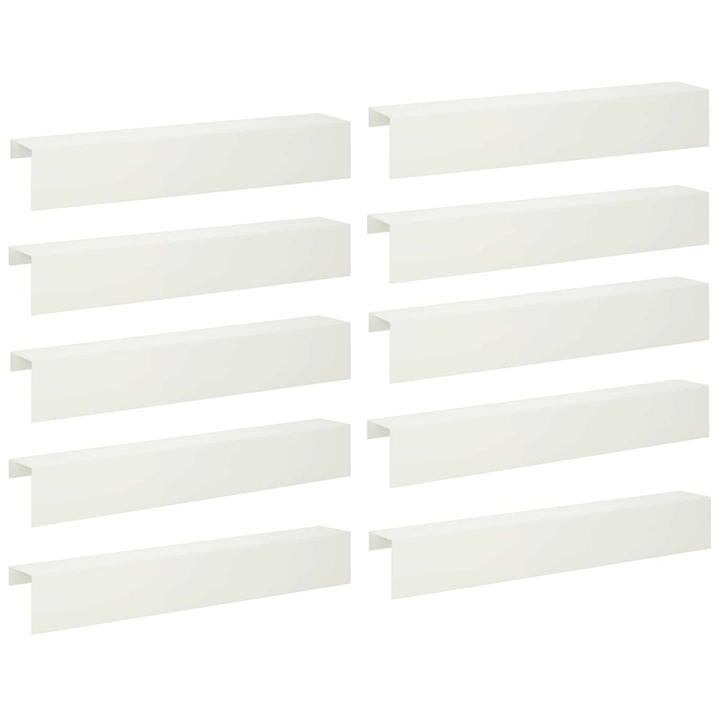 vidaXL Profil nakładkowy ogrodowy 10 szt. 100 x 15 x 15 cm Stal Biały