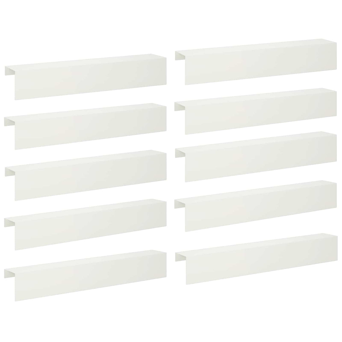 vidaXL Profil nakładkowy ogrodowy 10 szt. 100 x 15 x 15 cm Stal Biały