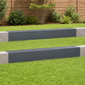 vidaXL Profil nakładkowy ogrodowy 2 szt. 100 x 15 x 15 cm Stal