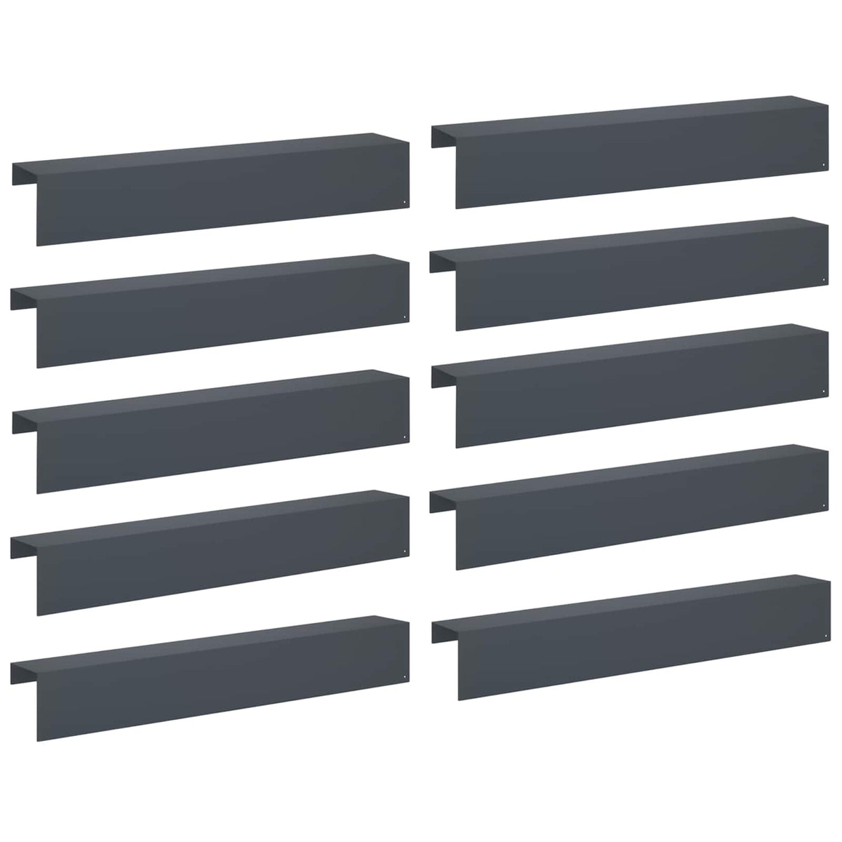 vidaXL Profil nakładkowy ogrodowy 10 szt. 100 x 15 x 15 cm Stal