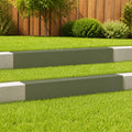 vidaXL Profil nakładkowy ogrodowy 2 szt. 100 x 15 x 15 cm Stal