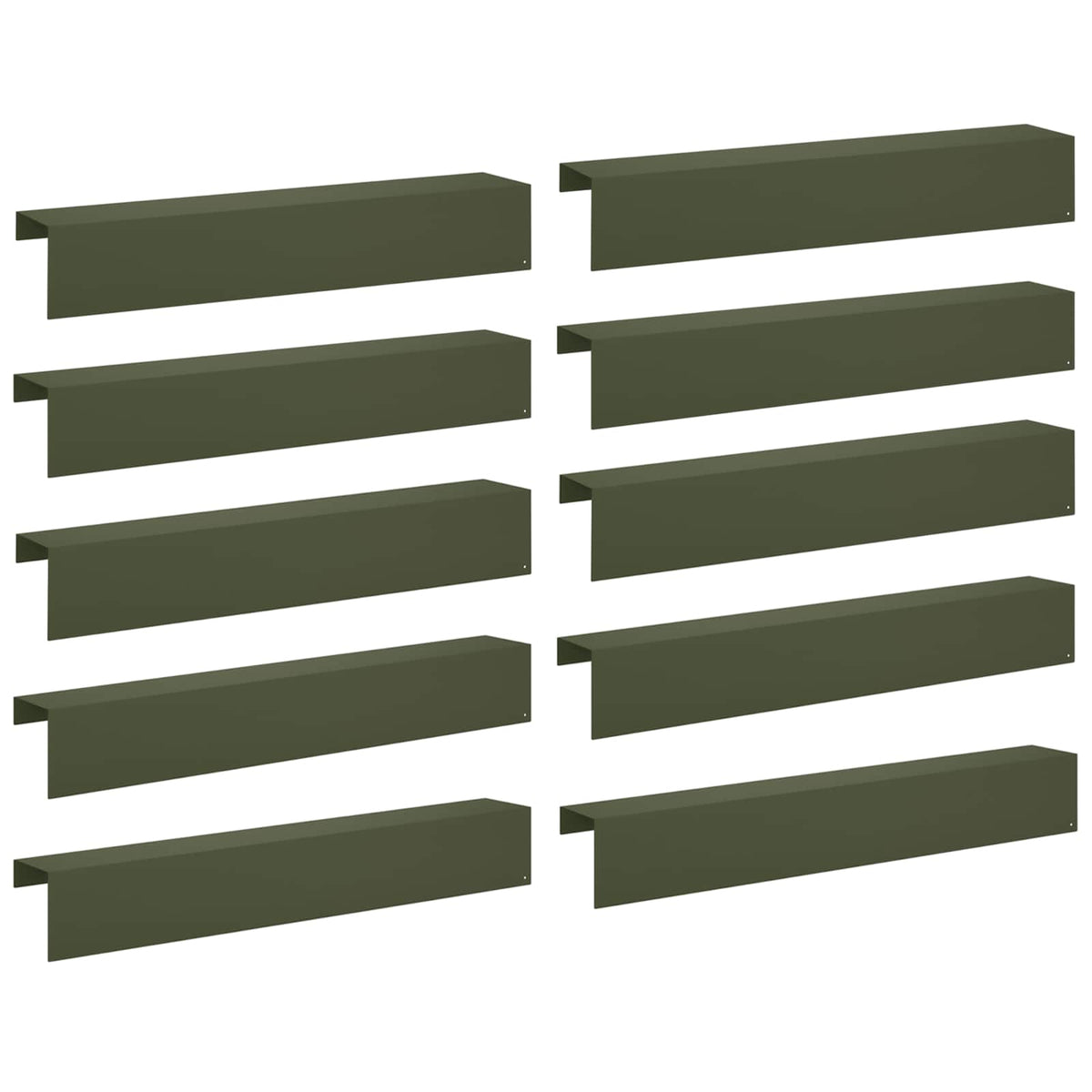 vidaXL Profil nakładkowy ogrodowy 10 szt. 100 x 15 x 15 cm Stal