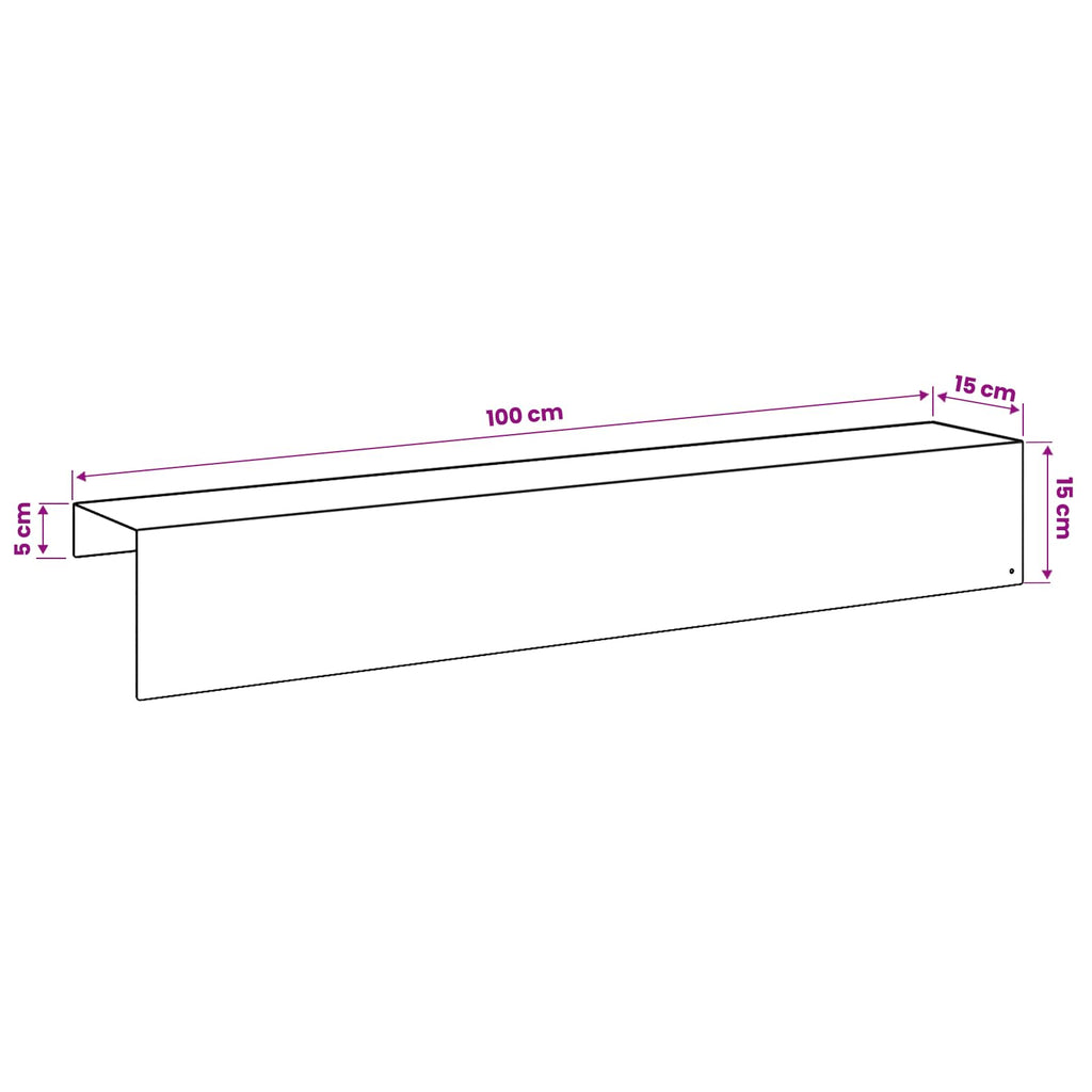 vidaXL Profil nakładkowy ogrodowy 10 szt. 100 x 15 x 15 cm