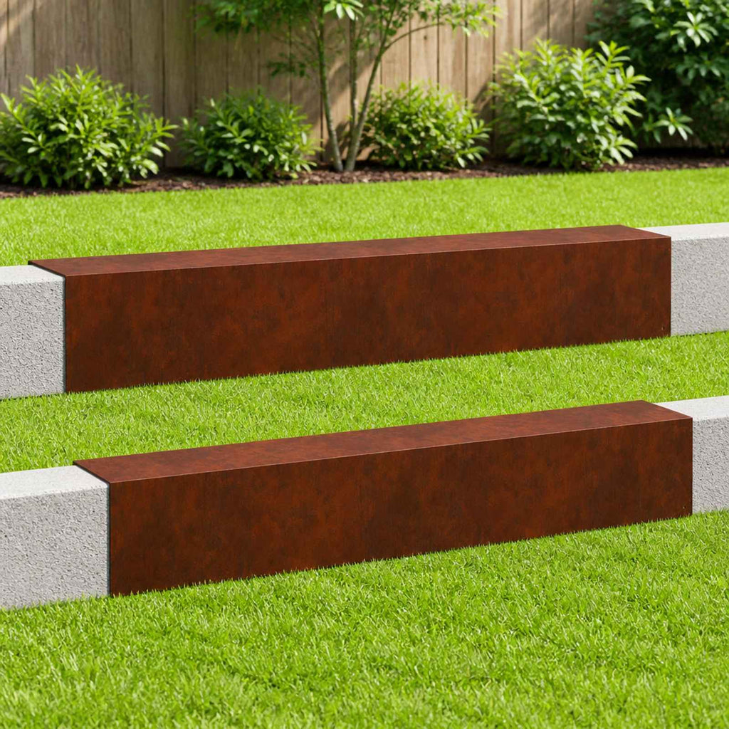 vidaXL Profil nakładkowy ogrodowy 2 szt. 100 x 15 x 15 cm