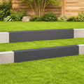 vidaXL Profil nakładkowy ogrodowy 2 szt. 100 x 20 x 15 cm Stal Czarny