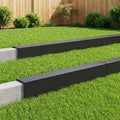 vidaXL Profil nakładkowy ogrodowy 10 szt. 100 x 20 x 15 cm Stal Czarny