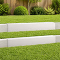 vidaXL Profil nakładkowy ogrodowy 2 szt. 100 x 20 x 15 cm Stal Biały