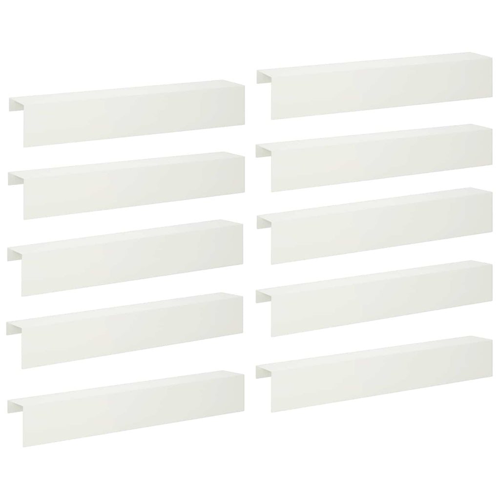 vidaXL Profil nakładkowy ogrodowy 10 szt. 100 x 20 x 15 cm Stal Biały