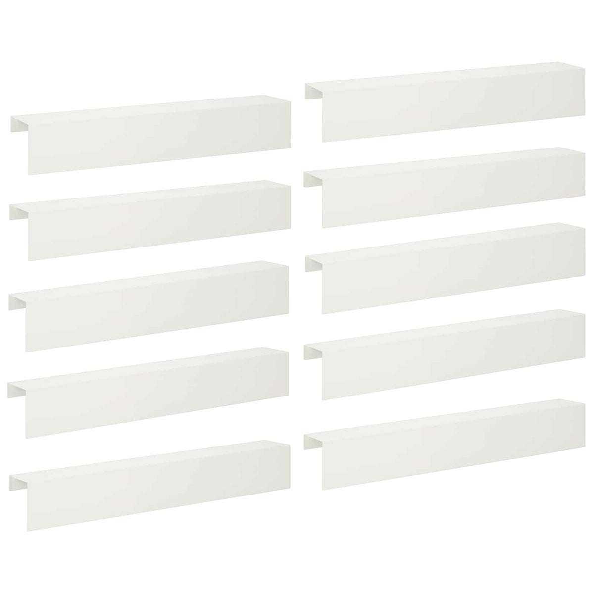 vidaXL Profil nakładkowy ogrodowy 10 szt. 100 x 20 x 15 cm Stal Biały
