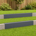 vidaXL Profil nakładkowy ogrodowy 2 szt. 100 x 20 x 15 cm Stal