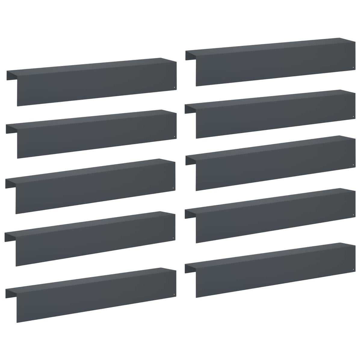 vidaXL Profil nakładkowy ogrodowy 10 szt. 100 x 20 x 15 cm Stal