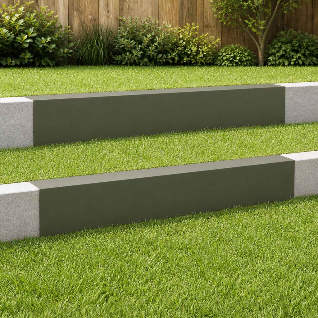 vidaXL Profil nakładkowy ogrodowy 2 szt. 100 x 20 x 15 cm Stal