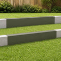 vidaXL Profil nakładkowy ogrodowy 2 szt. 100 x 20 x 15 cm Stal