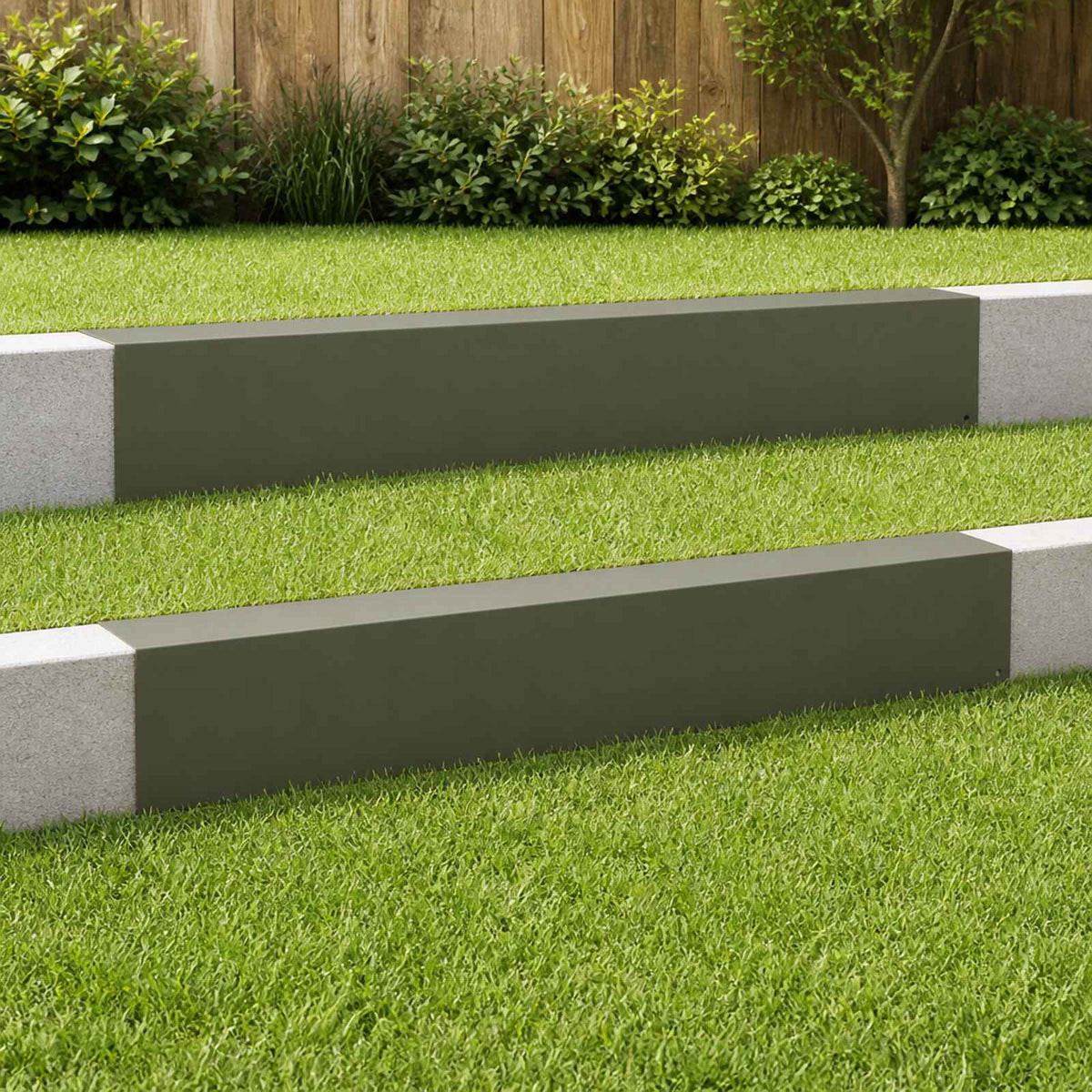 vidaXL Profil nakładkowy ogrodowy 2 szt. 100 x 20 x 15 cm Stal