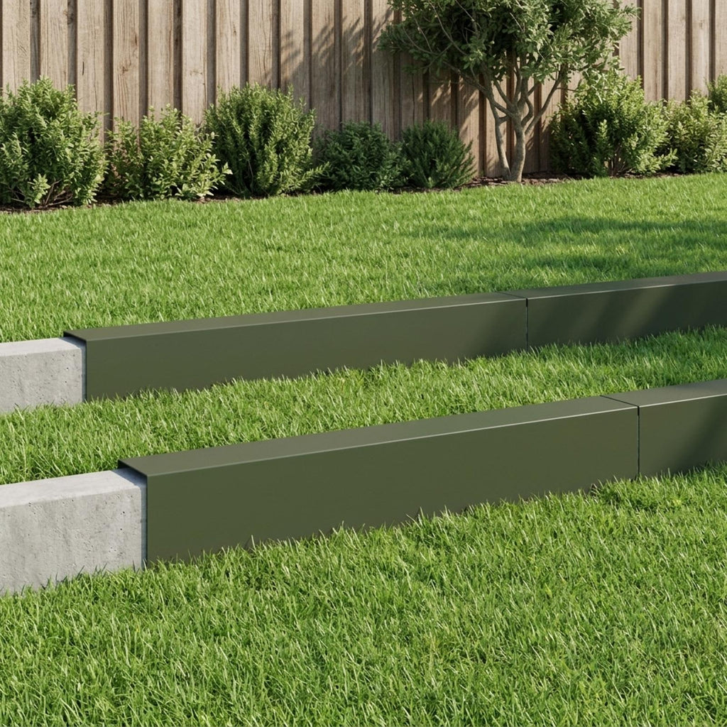 vidaXL Profil nakładkowy ogrodowy 10 szt. 100 x 20 x 15 cm Stal