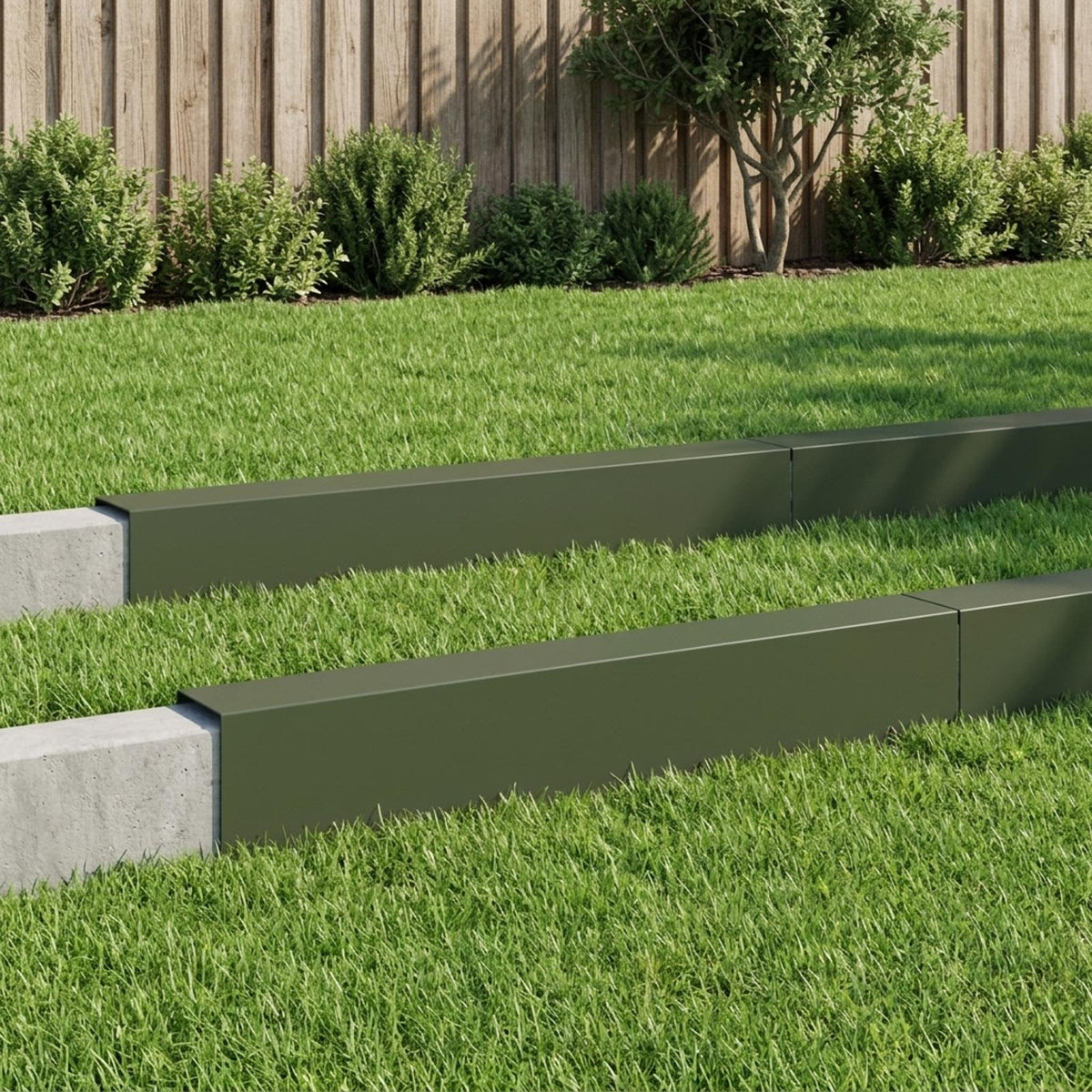 vidaXL Profil nakładkowy ogrodowy 10 szt. 100 x 20 x 15 cm Stal