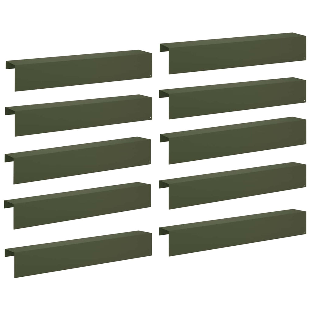 vidaXL Profil nakładkowy ogrodowy 10 szt. 100 x 20 x 15 cm Stal