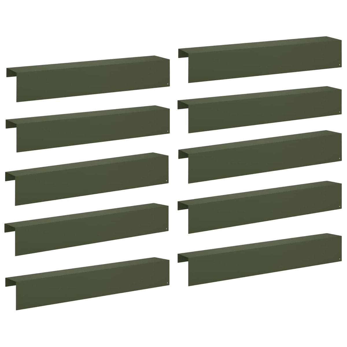 vidaXL Profil nakładkowy ogrodowy 10 szt. 100 x 20 x 15 cm Stal