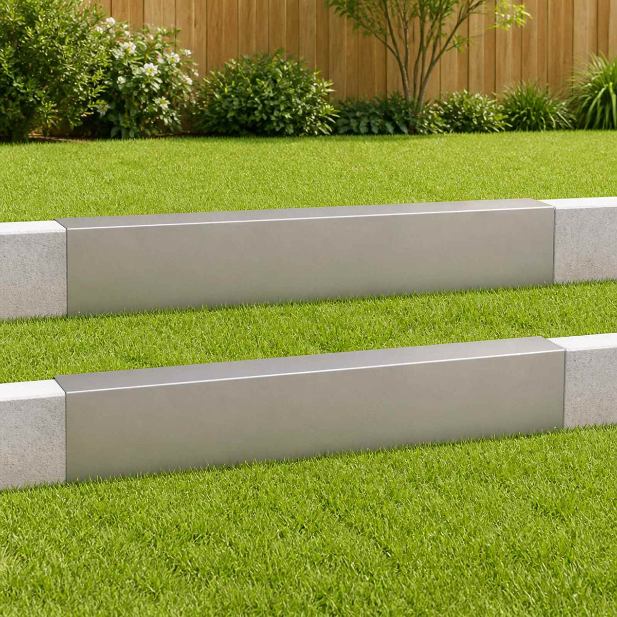vidaXL Profil nakładkowy ogrodowy 2 szt. 100 x 20 x 15 cm