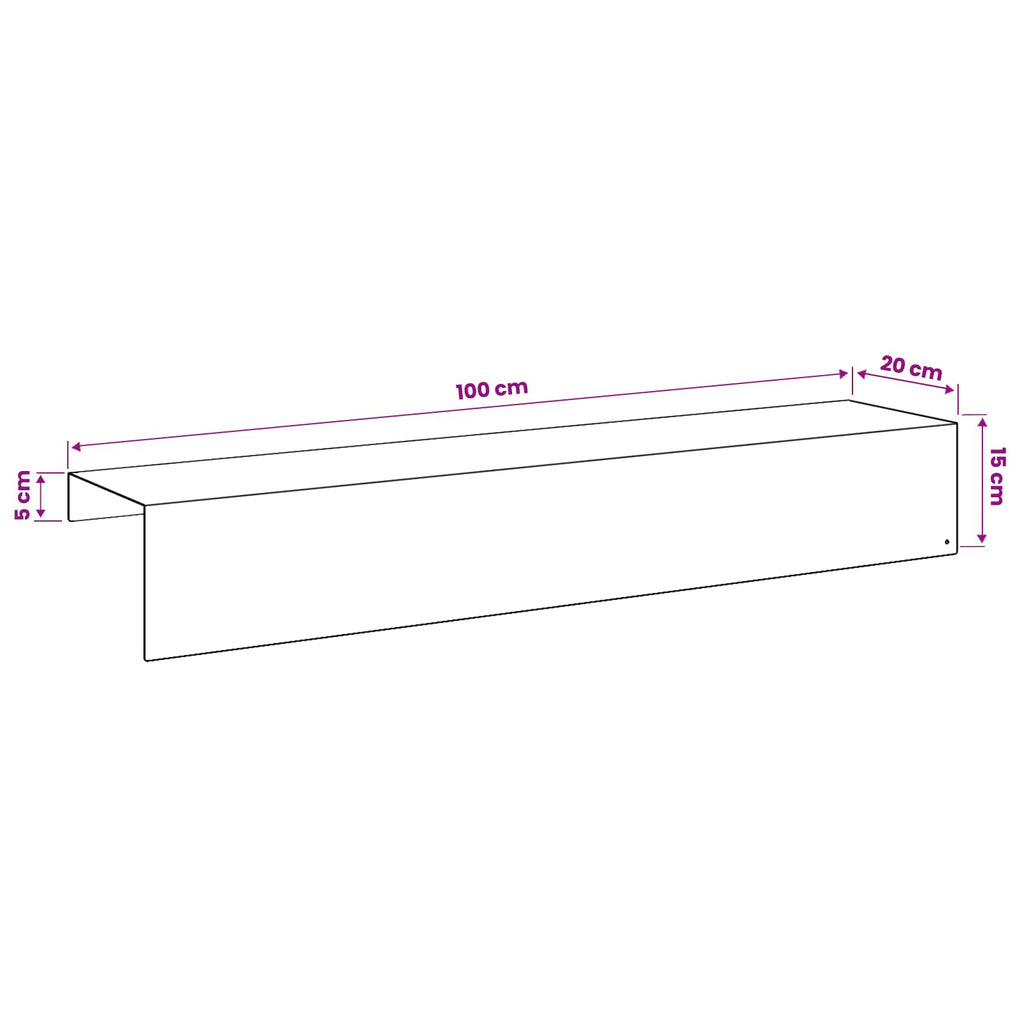 vidaXL Profil nakładkowy ogrodowy 2 szt. 100 x 20 x 15 cm