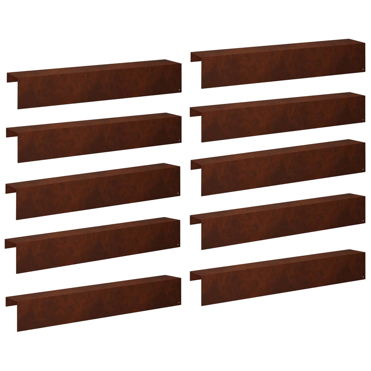 vidaXL Profil nakładkowy ogrodowy 10 szt. 100 x 20 x 15 cm