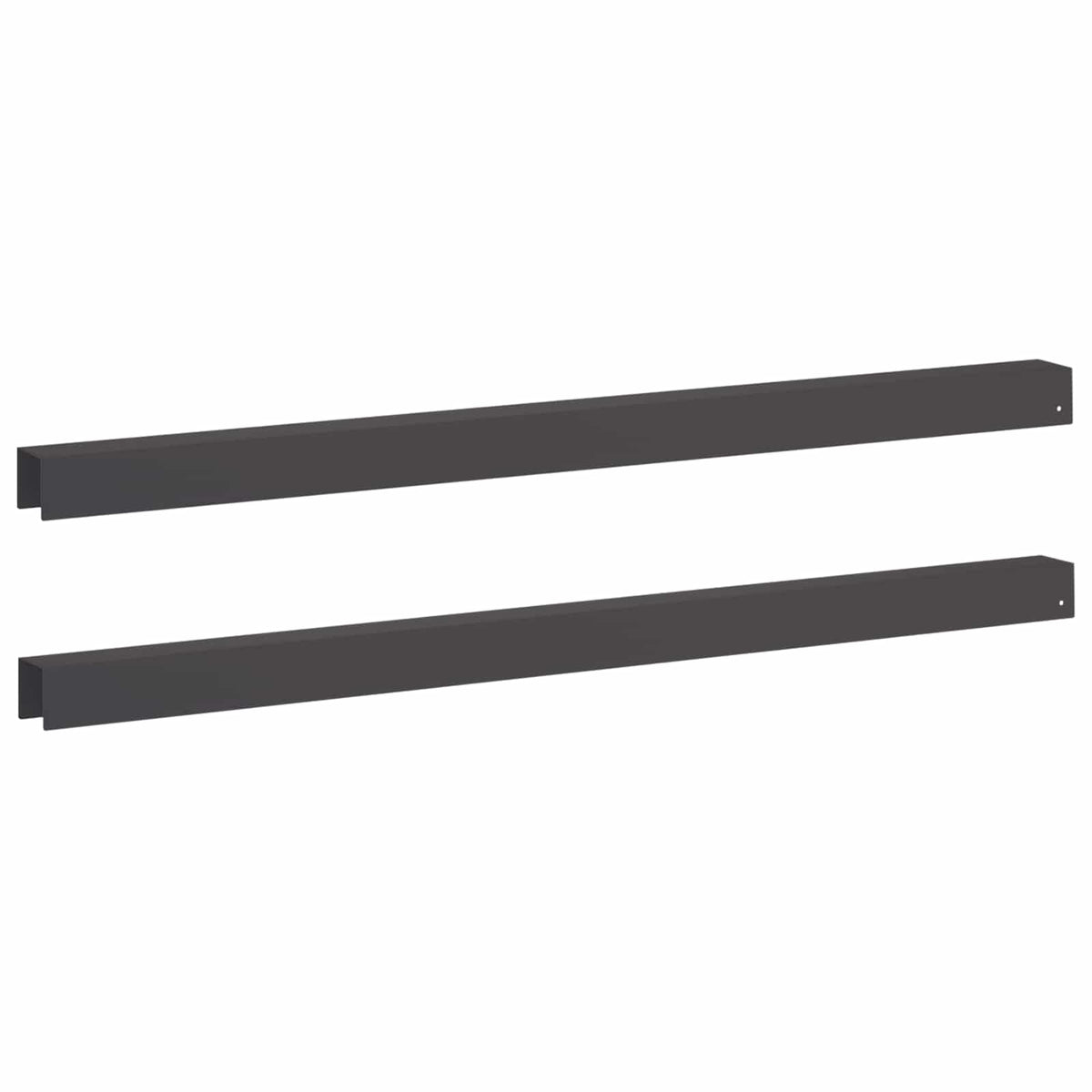 vidaXL Profil nakładkowy ogrodowy 2 szt. 100 x 5 x 5 cm Stal Czarny