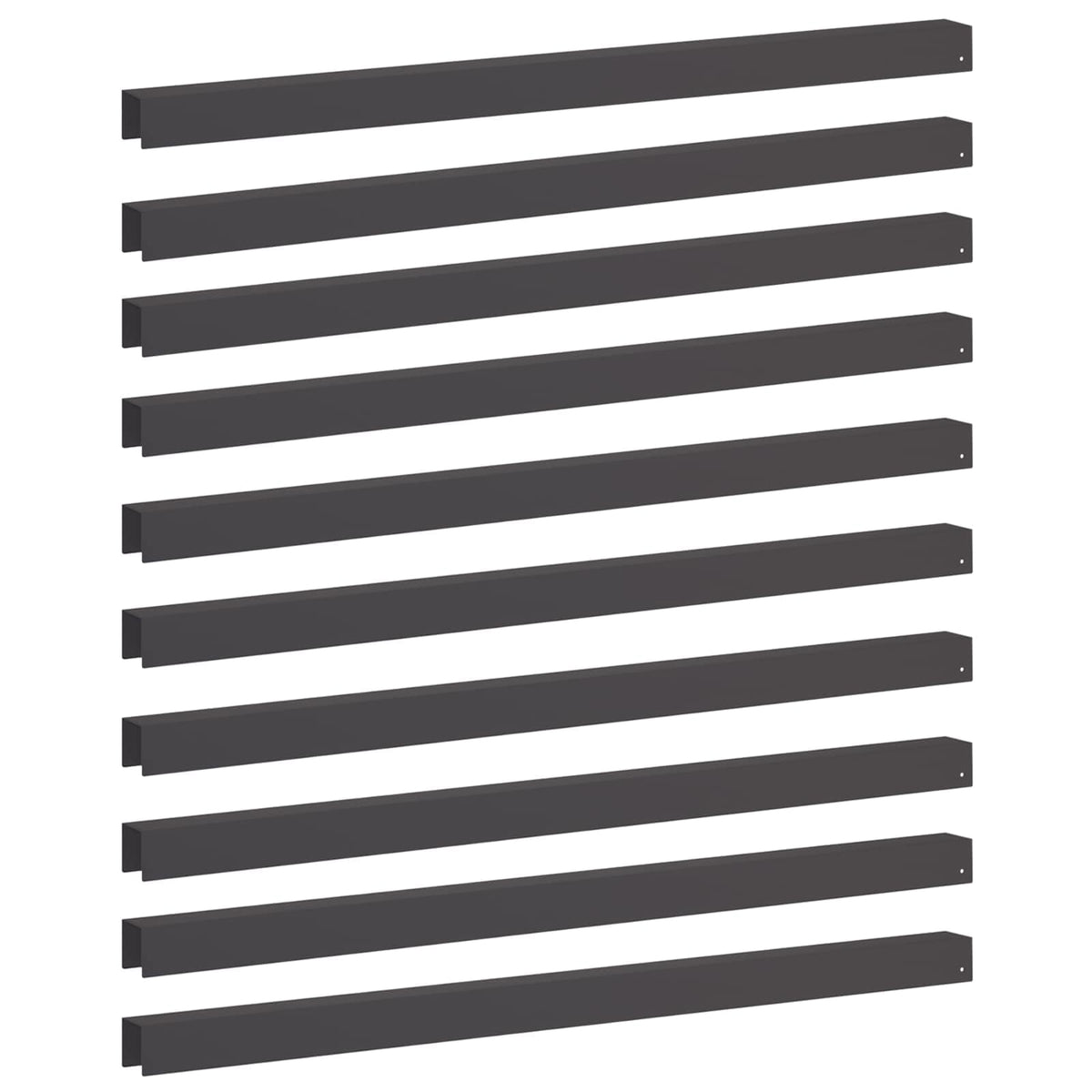 vidaXL Profil nakładkowy ogrodowy 10 szt. 100 x 5 x 5 cm Stal Czarny