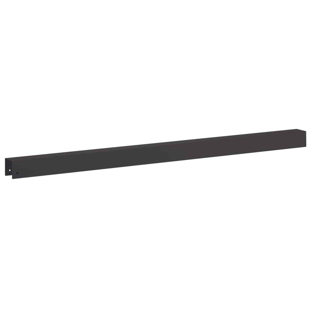 vidaXL Profil nakładkowy ogrodowy 10 szt. 100 x 5 x 5 cm Stal Czarny