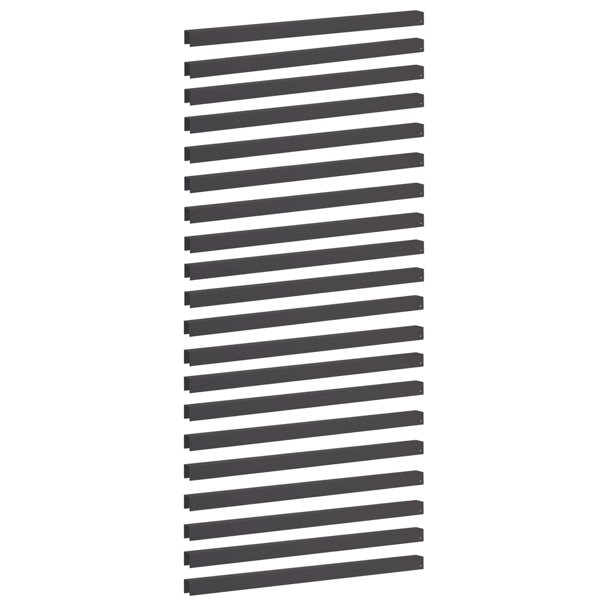 vidaXL Profil nakładkowy ogrodowy 20 szt. 100 x 5 x 5 cm Stal Czarny