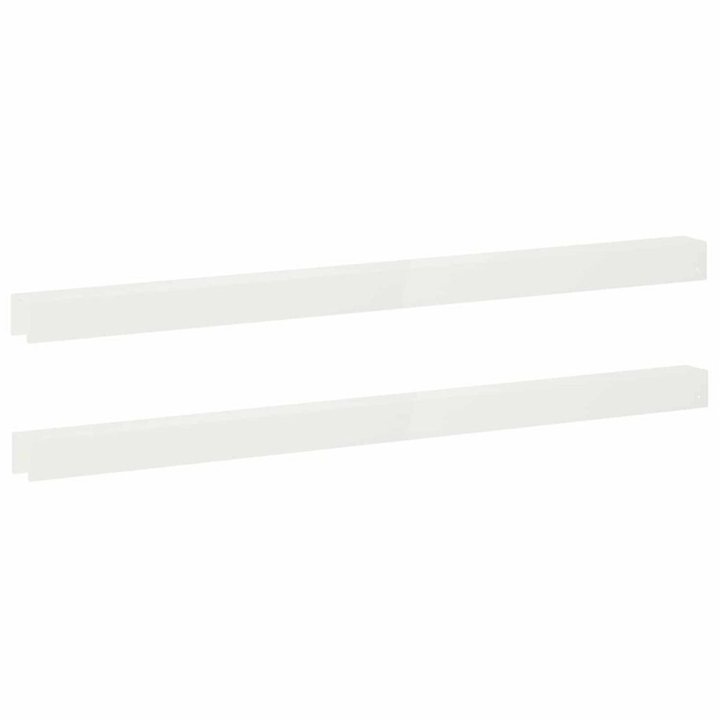 vidaXL Profil nakładkowy ogrodowy 2 szt. 100 x 5 x 5 cm Stal Biały