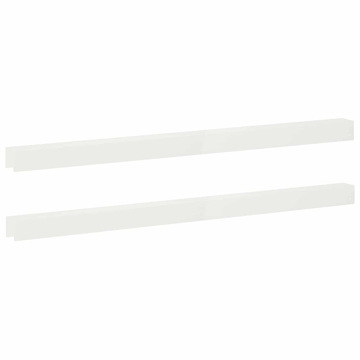 vidaXL Profil nakładkowy ogrodowy 2 szt. 100 x 5 x 5 cm Stal Biały