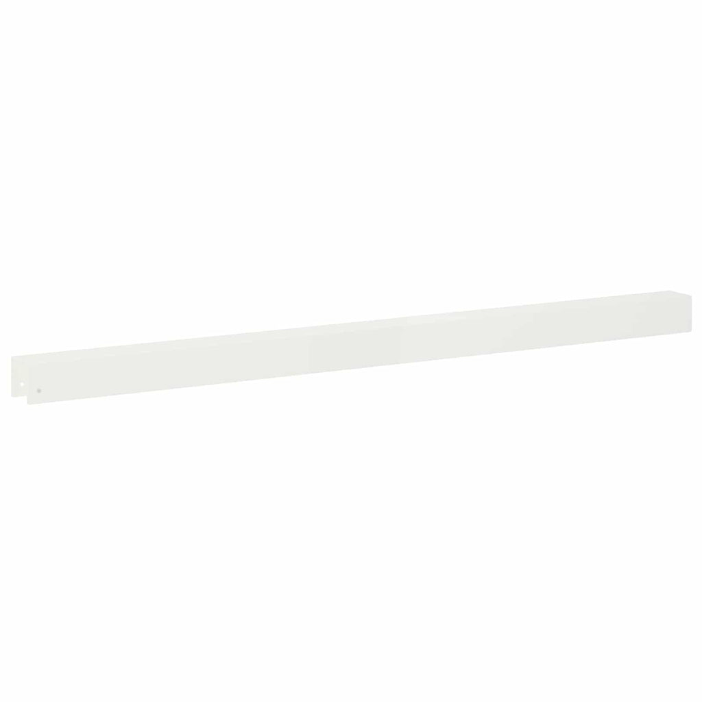 vidaXL Profil nakładkowy ogrodowy 2 szt. 100 x 5 x 5 cm Stal Biały