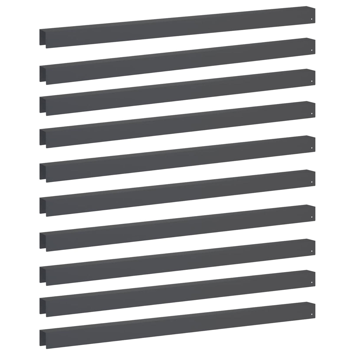 vidaXL Profil nakładkowy ogrodowy 10 szt. 100 x 5 x 5 cm Stal