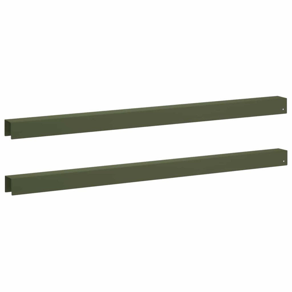vidaXL Profil nakładkowy ogrodowy 2 szt. 100 x 5 x 5 cm Stal