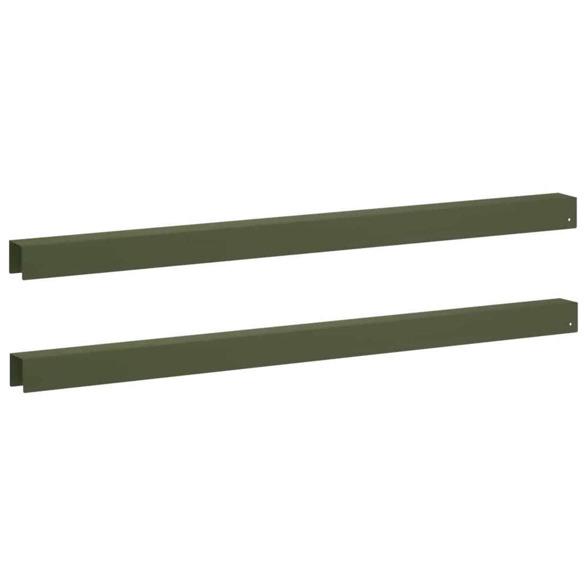 vidaXL Profil nakładkowy ogrodowy 2 szt. 100 x 5 x 5 cm Stal