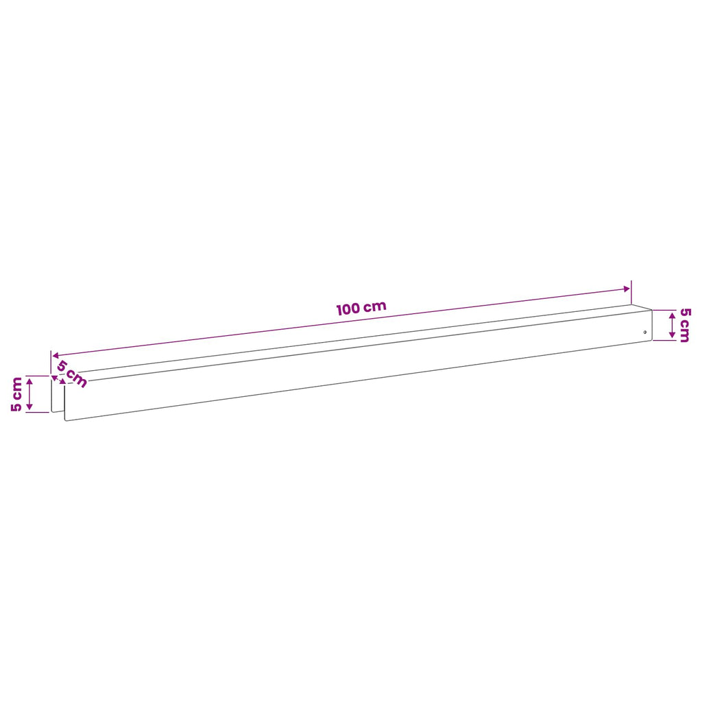 vidaXL Profil nakładkowy ogrodowy 2 szt. 100 x 5 x 5 cm