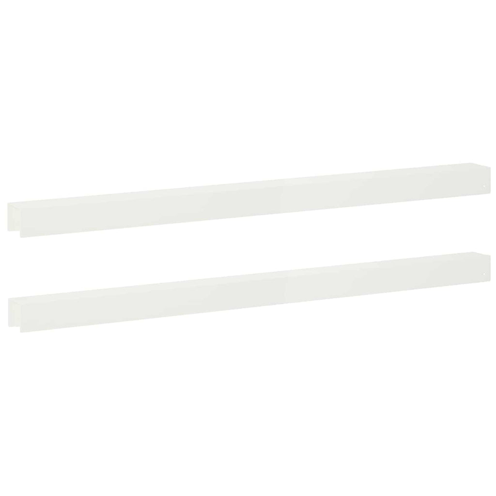 vidaXL Profil nakładkowy ogrodowy 2 szt. 100 x 6 x 5 cm Stal Biały