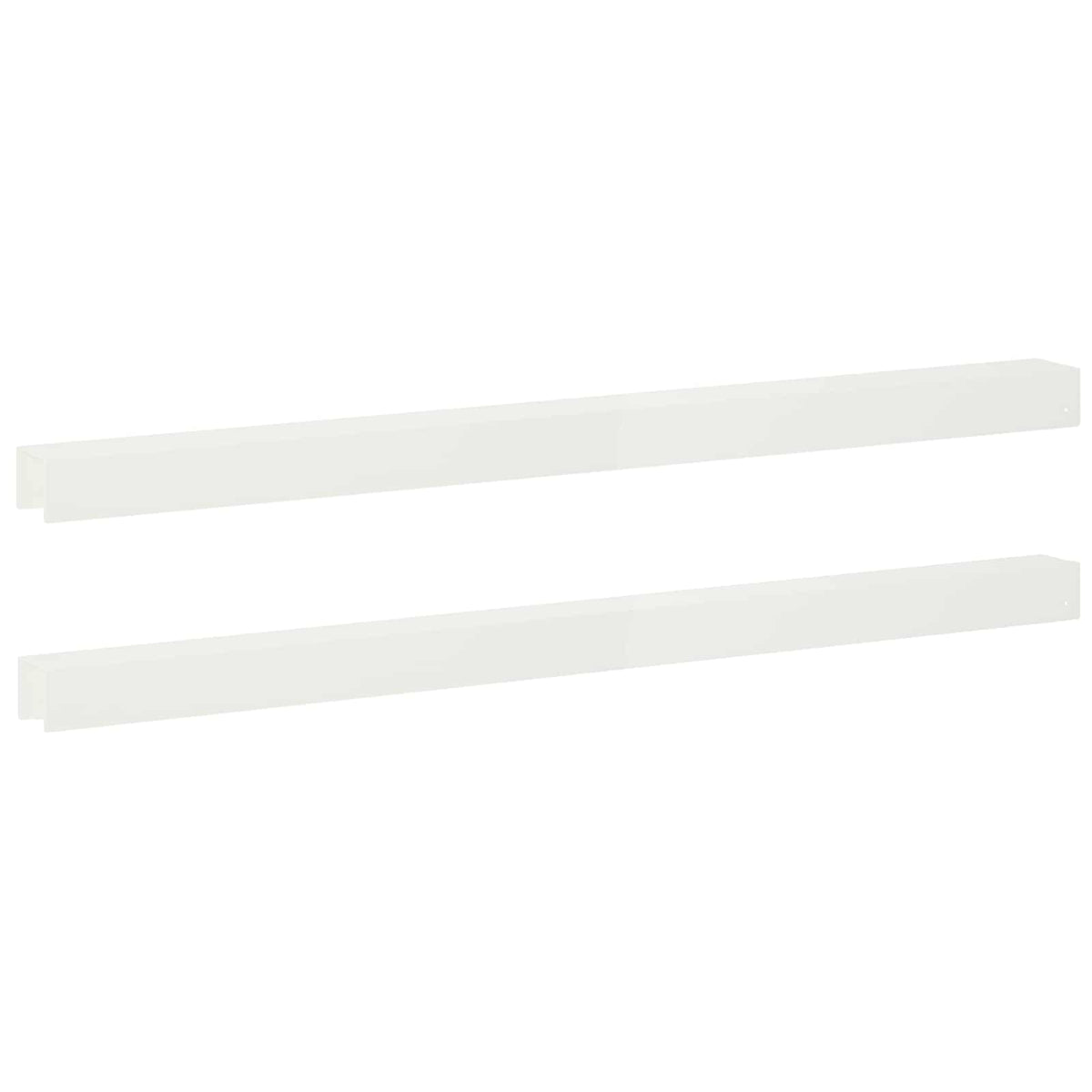 vidaXL Profil nakładkowy ogrodowy 2 szt. 100 x 6 x 5 cm Stal Biały