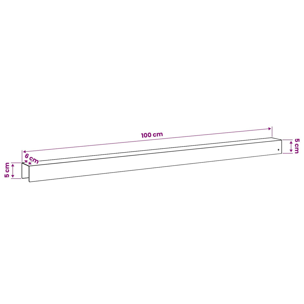 vidaXL Profil nakładkowy ogrodowy 10 szt. 100 x 6 x 5 cm Stal Biały