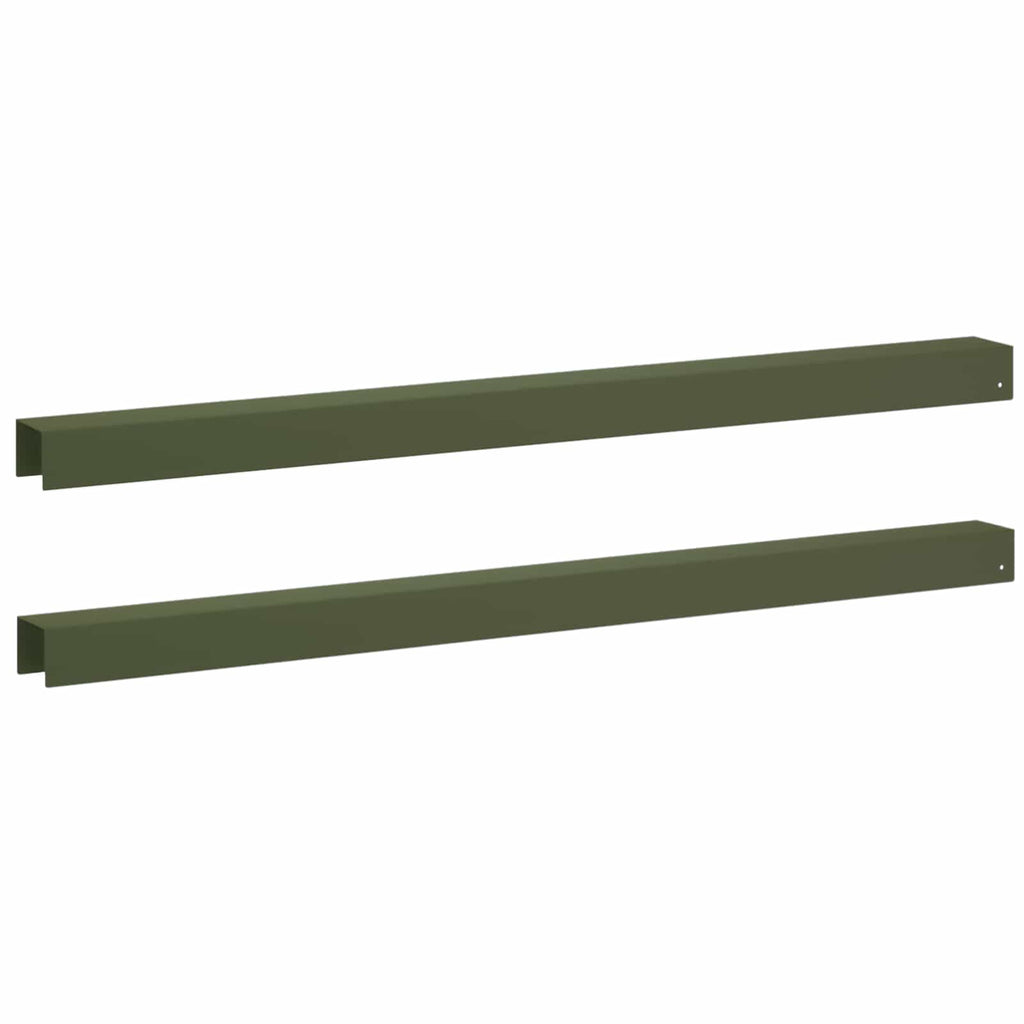 vidaXL Profil nakładkowy ogrodowy 2 szt. 100 x 6 x 5 cm Stal