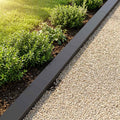 vidaXL Profil nakładkowy ogrodowy 10 szt. 100 x 10 x 5 cm Stal Czarny