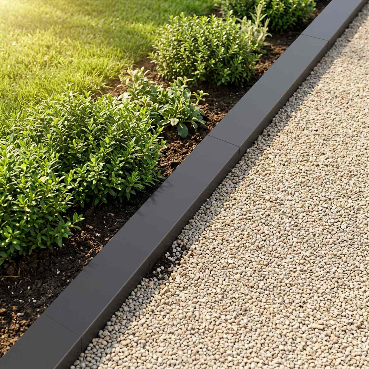 vidaXL Profil nakładkowy ogrodowy 2 szt. 100 x 10 x 5 cm Stal Czarny